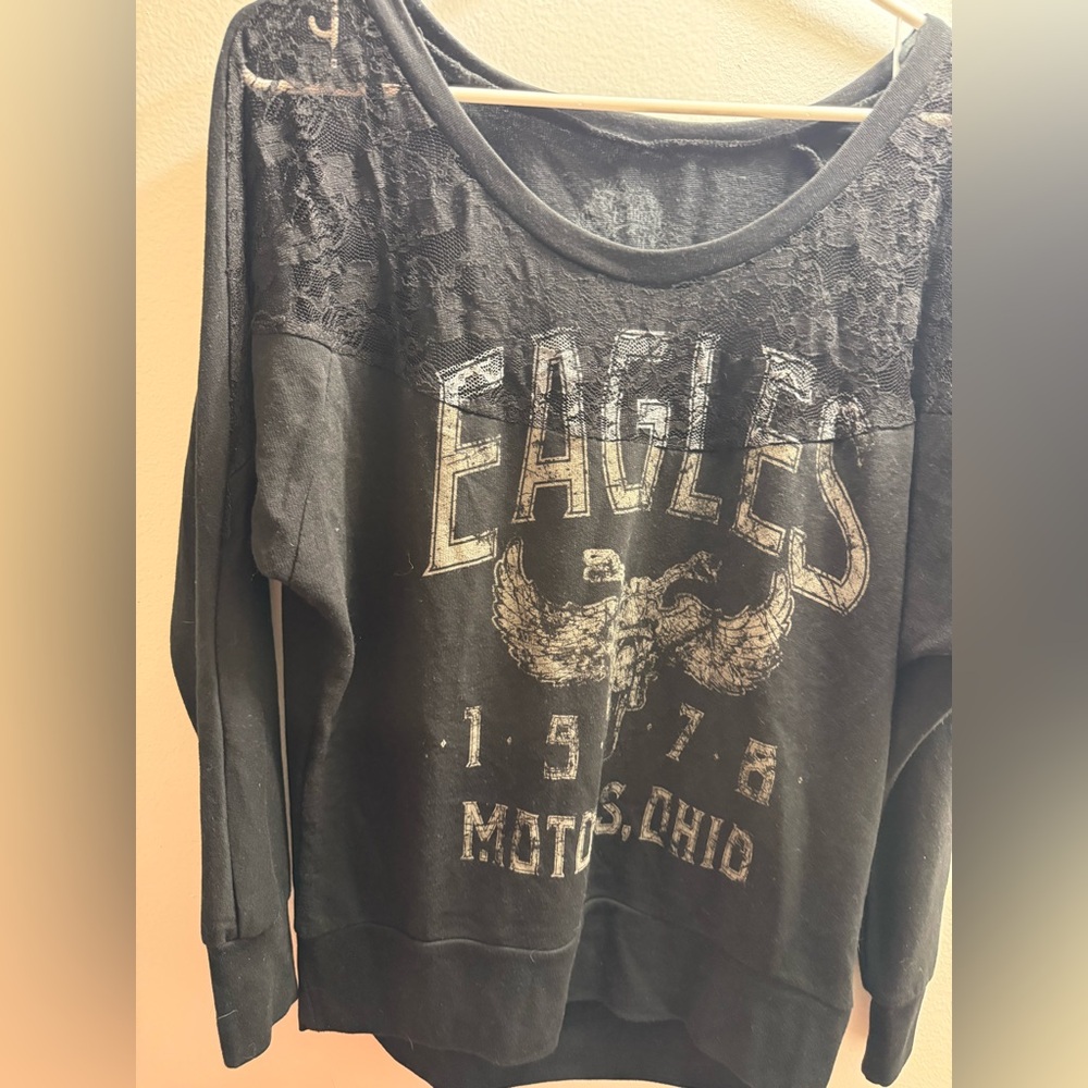 Eagles Black Lace Women's Sweater
